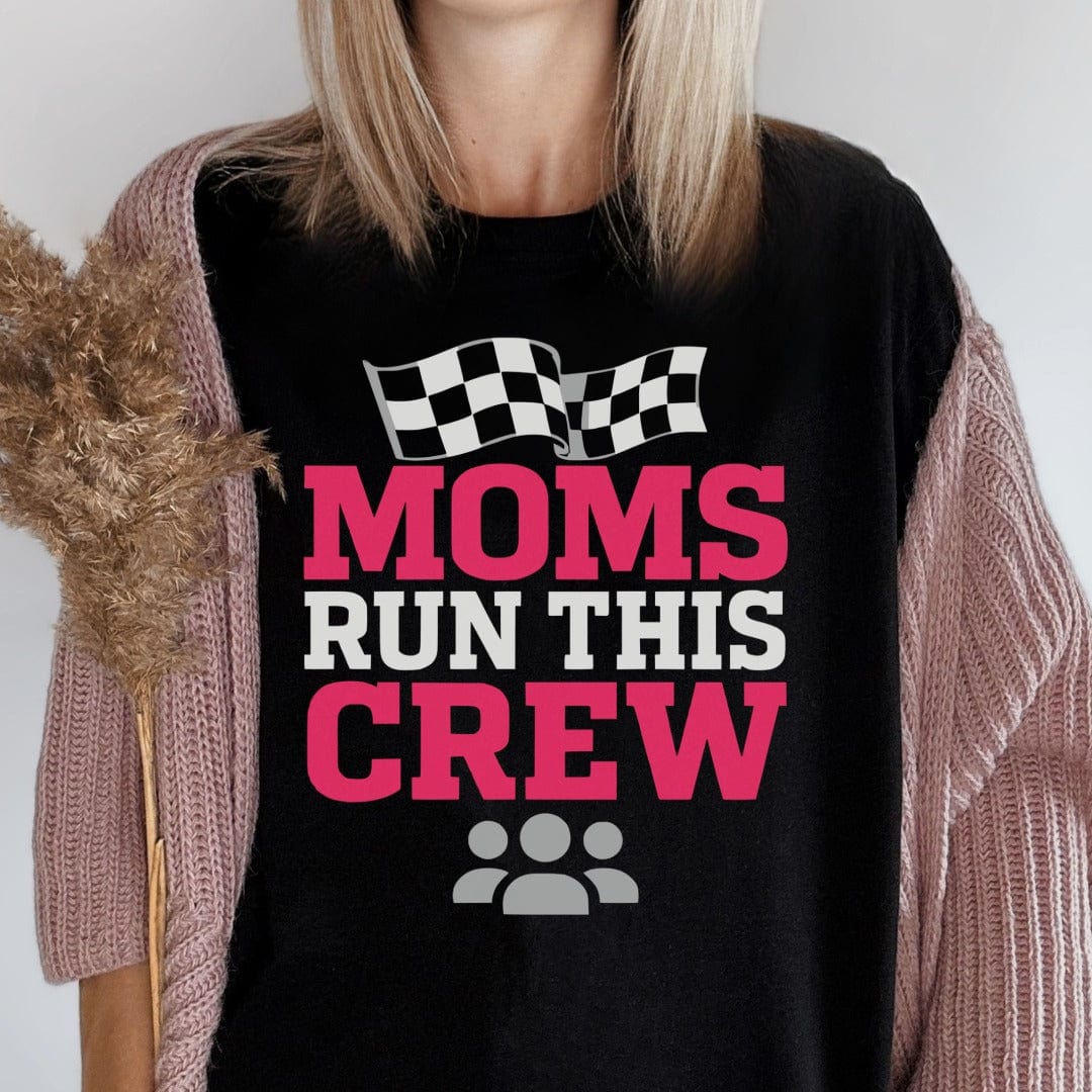 MyDesigns Physical Item Untitled Project - Moms Run This Crew Design Graphic T-Shirt