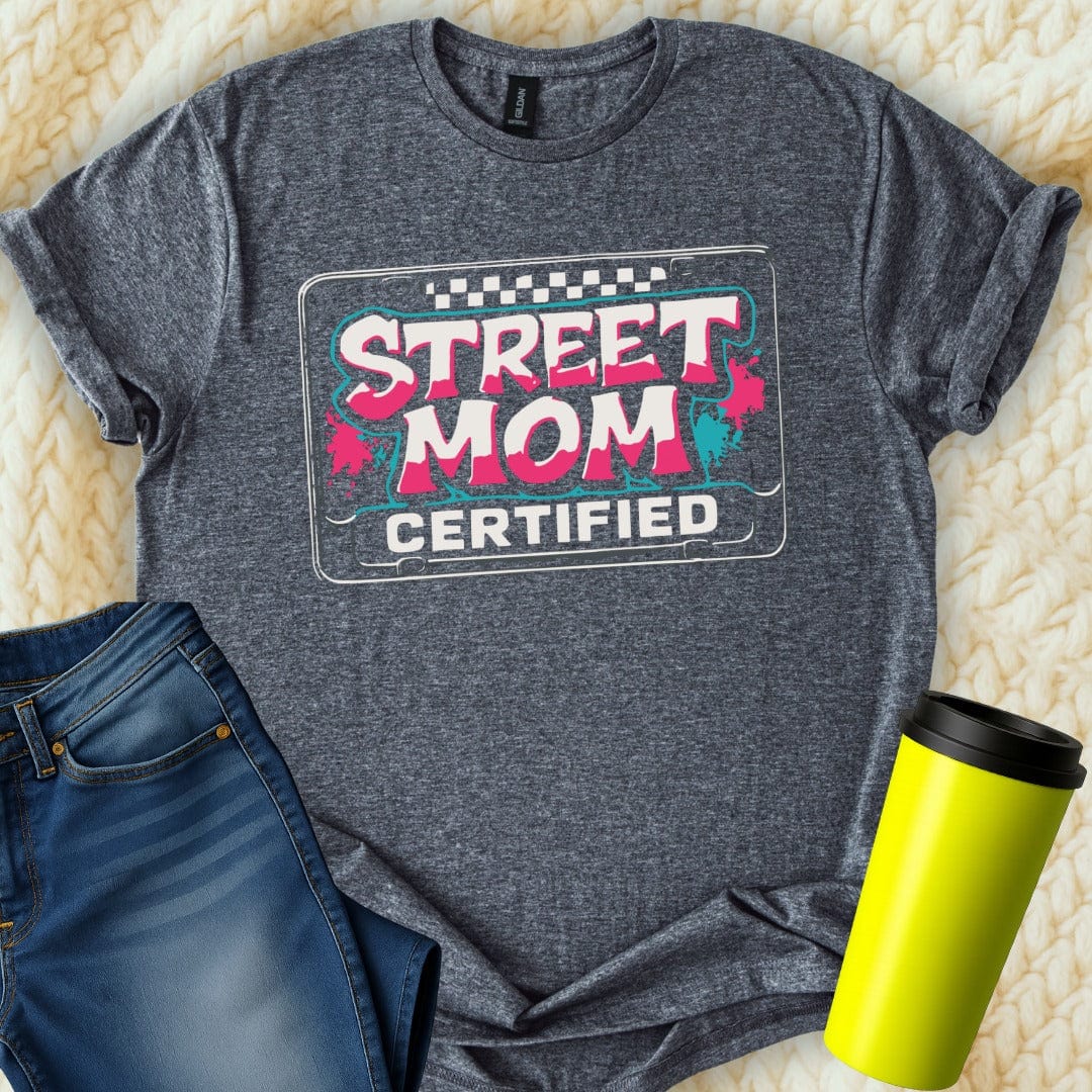 MyDesigns Physical Item Untitled Project - Street Mom Certified License Plate T-Shirt