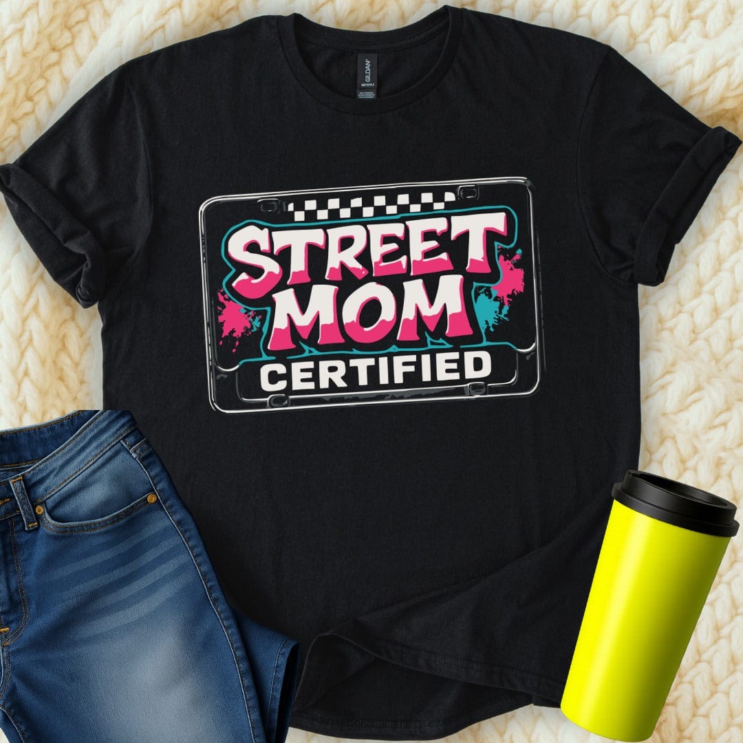MyDesigns Physical Item Untitled Project - Street Mom Certified License Plate T-Shirt