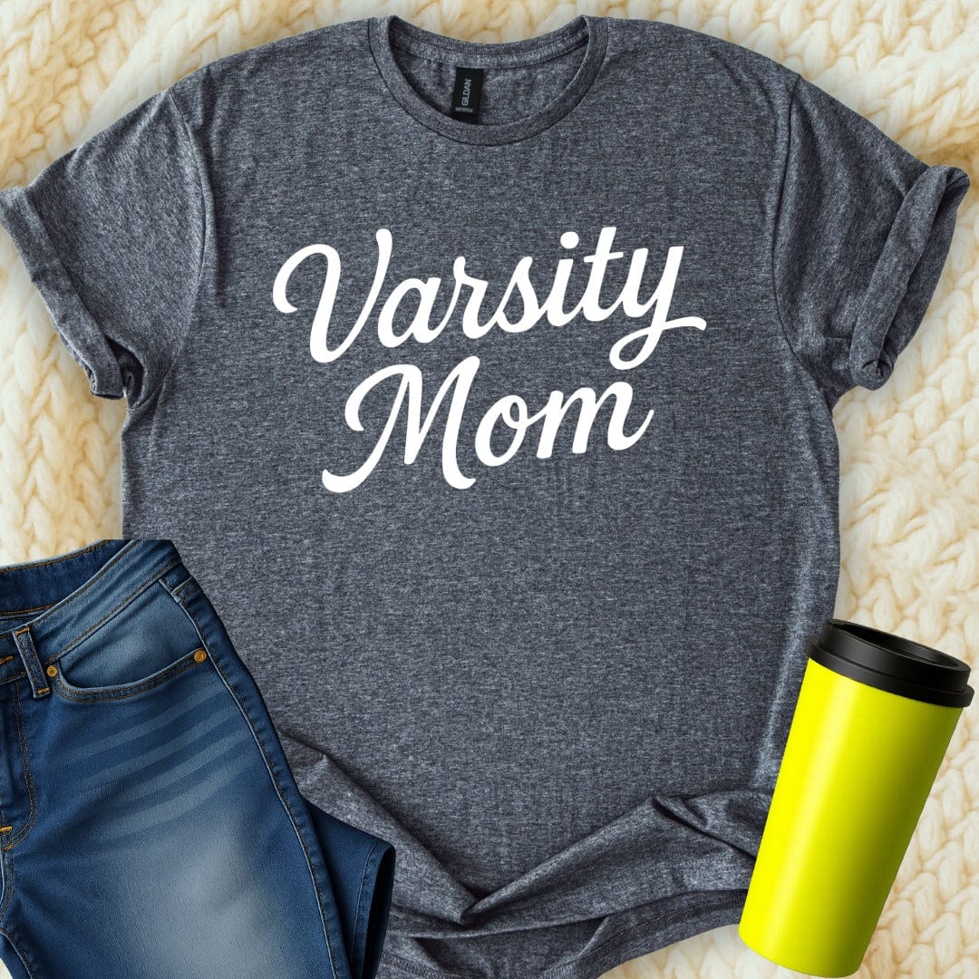 MyDesigns T-Shirt Varsity Mom Graphic Design Novelty Slogan Stylish T-Shirt