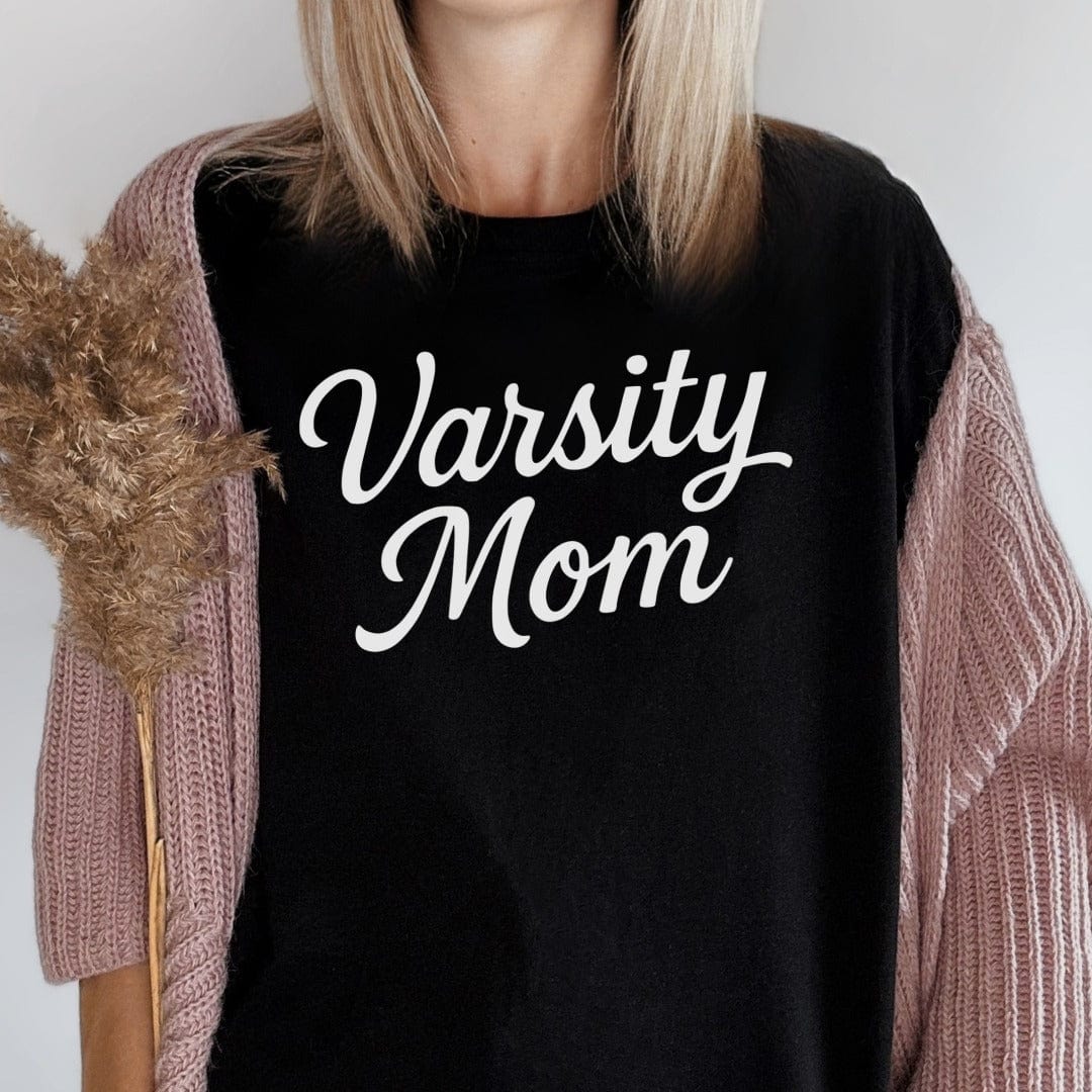 MyDesigns T-Shirt Varsity Mom Graphic Design Novelty Slogan Stylish T-Shirt