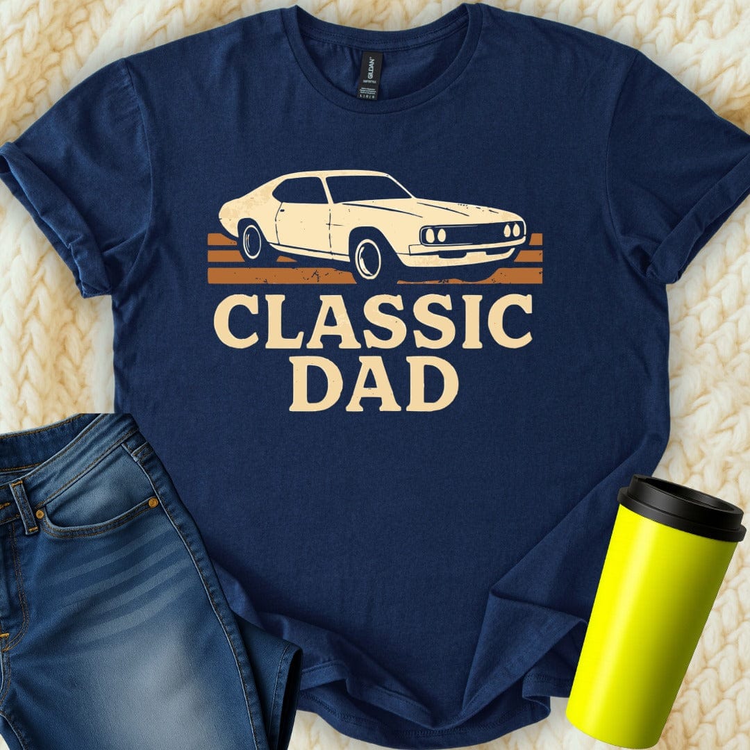 MyDesigns Physical Item Vintage Classic Dad Muscle Car Graphic T-Shirt