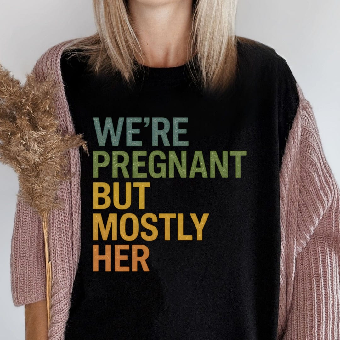 Printify T-Shirt We're Pregnant but... T-Shirt