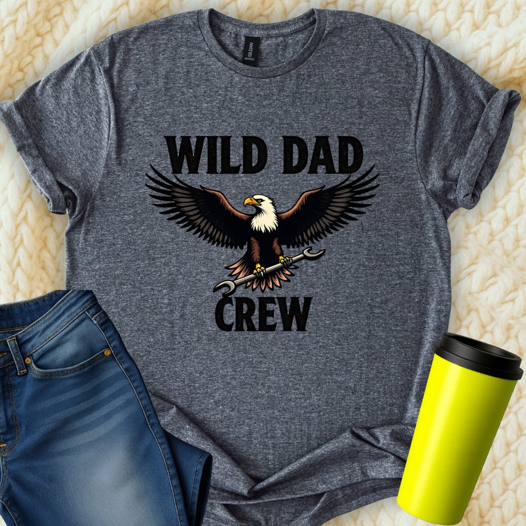 Printify T-Shirt Dark Heather / S Wild Dad Crew T-Shirt