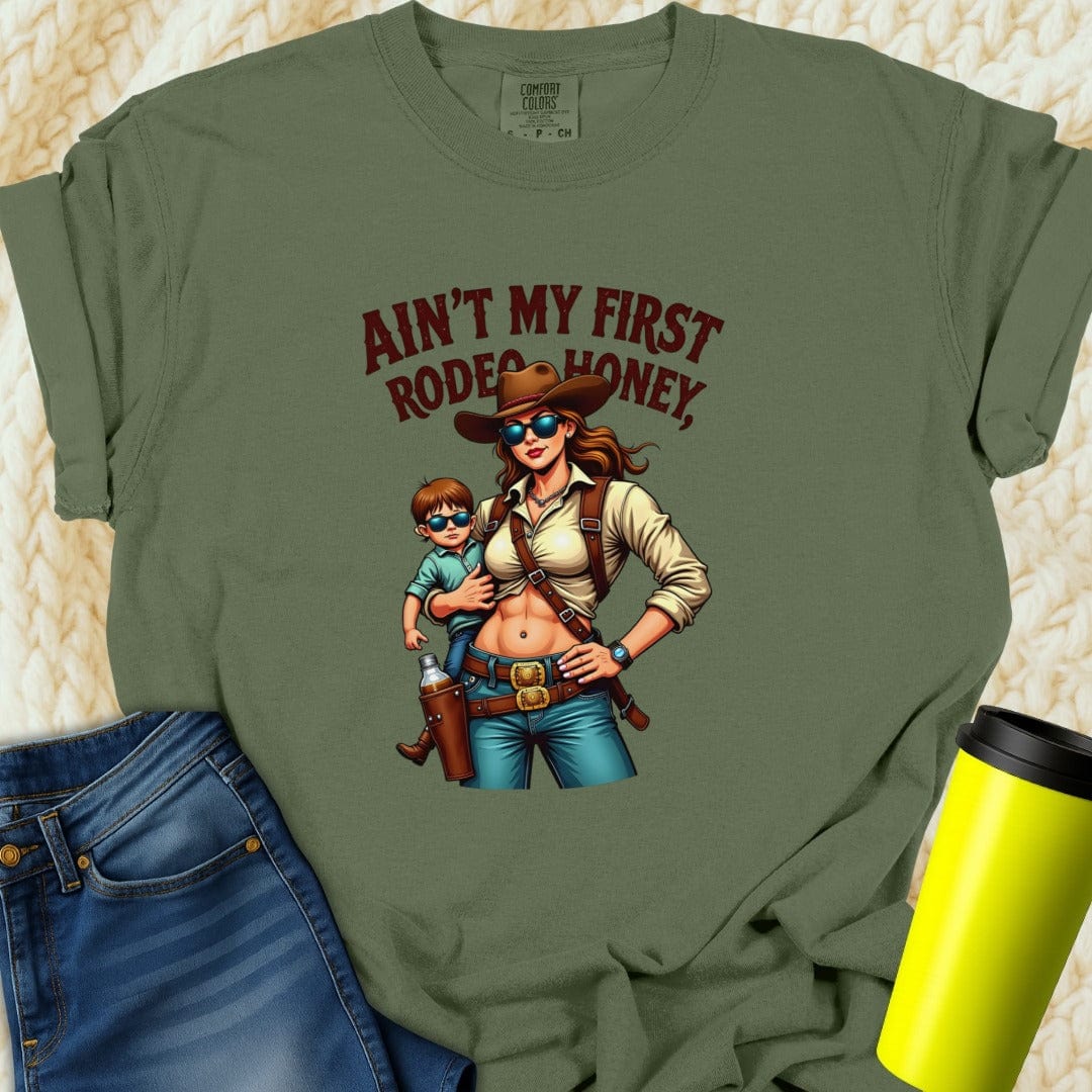 Printify T-Shirt Moss / S Ain't My First Rodeo T-Shirt
