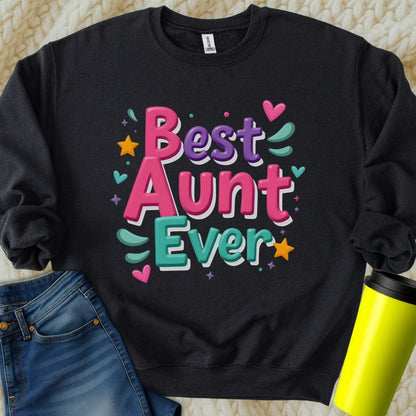 Printify Sweatshirt S / Black Aunt Club Sweatshirt