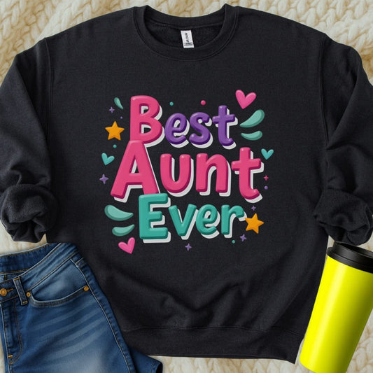 Printify Sweatshirt S / Black Aunt Club Sweatshirt