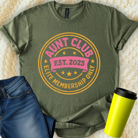 MyDesigns T-Shirt S / Military Green Aunt Club T-Shirt