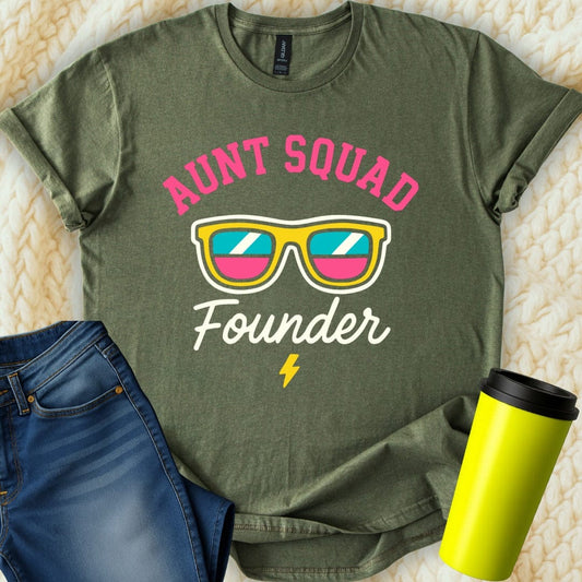 MyDesigns T-Shirt S / Military Green Aunt Squad T-Shirt