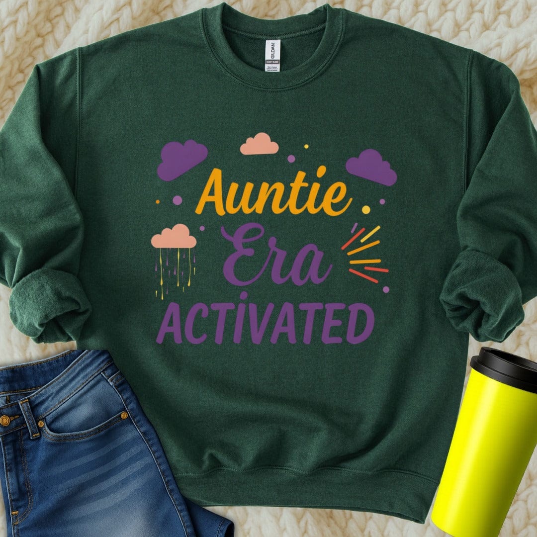 Printify Sweatshirt S / Forest Green Auntie Era Sweatshirt
