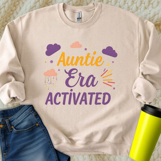 Printify Sweatshirt S / Sand Auntie Era Sweatshirt