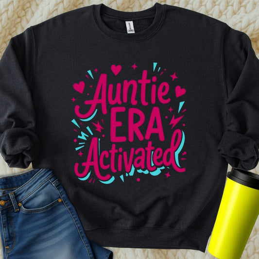 Printify Sweatshirt S / Black Auntie Era Sweatshirt