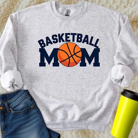 Printify Sweatshirt S / Ash Baseball Mama Sweatshirt