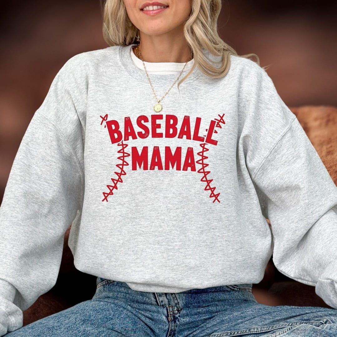 Printify Sweatshirt Baseball Mama Sweatshirt