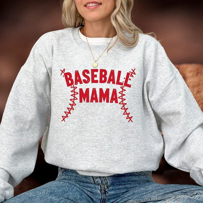 Printify Sweatshirt Baseball Mama Sweatshirt