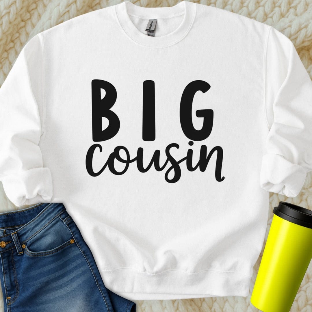 Printify Sweatshirt S / White Big Cousin Sweatshirt
