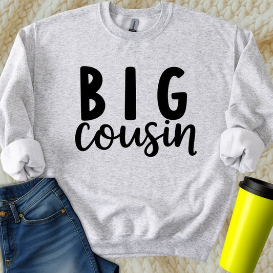 Printify Sweatshirt S / Ash Big Cousin Sweatshirt