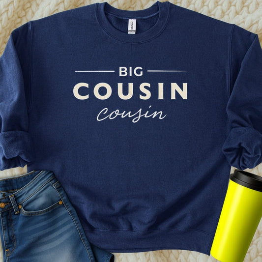 Printify Sweatshirt S / Navy Big Cousin Sweatshirt