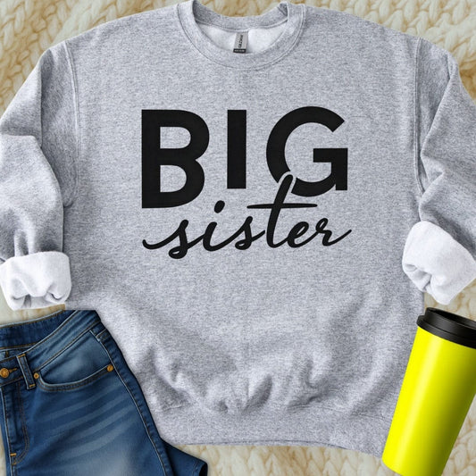 Printify Sweatshirt S / Sport Grey Big Sister Sweatshirt