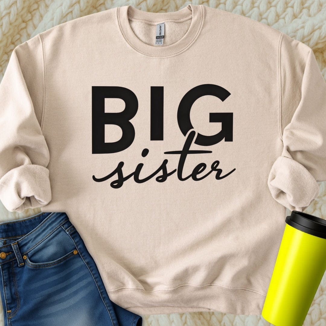 Printify Sweatshirt S / Sand Big Sister Sweatshirt