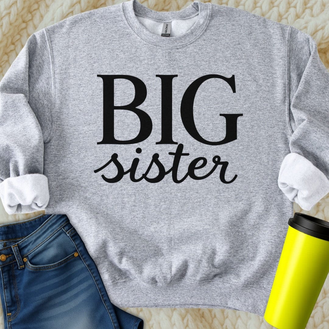 Printify Sweatshirt S / Sport Grey Big Sister Sweatshirt