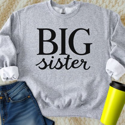 Printify Sweatshirt S / Sport Grey Big Sister Sweatshirt