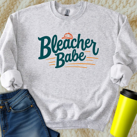 Printify Sweatshirt S / Ash Bleacher Babe Sweatshirt