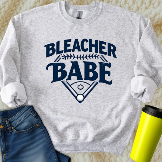 Printify Sweatshirt S / Ash Bleacher Babe Sweatshirt