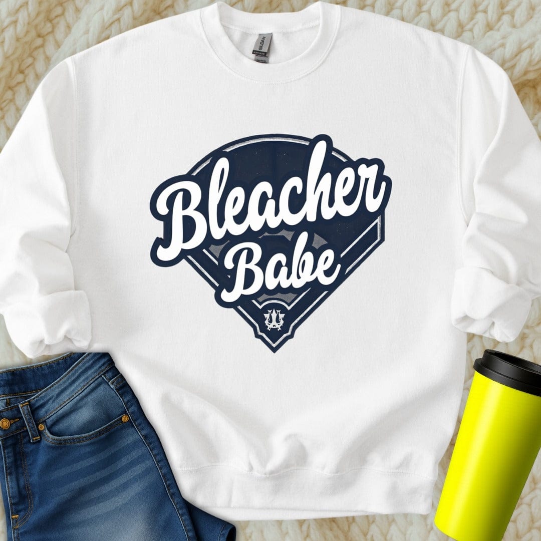 Printify Sweatshirt S / White Bleacher Babe Sweatshirt
