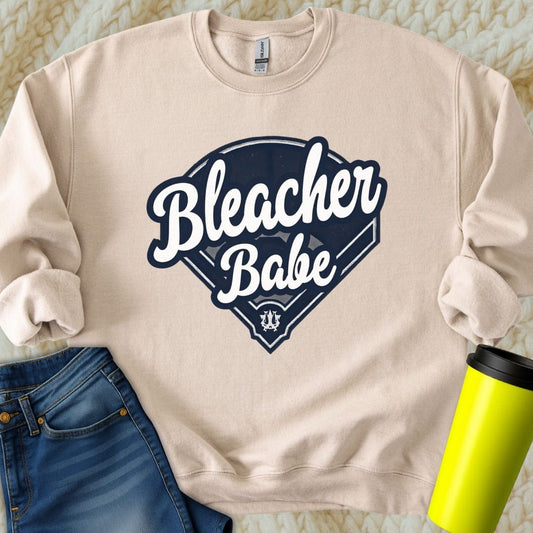 Printify Sweatshirt S / Sand Bleacher Babe Sweatshirt
