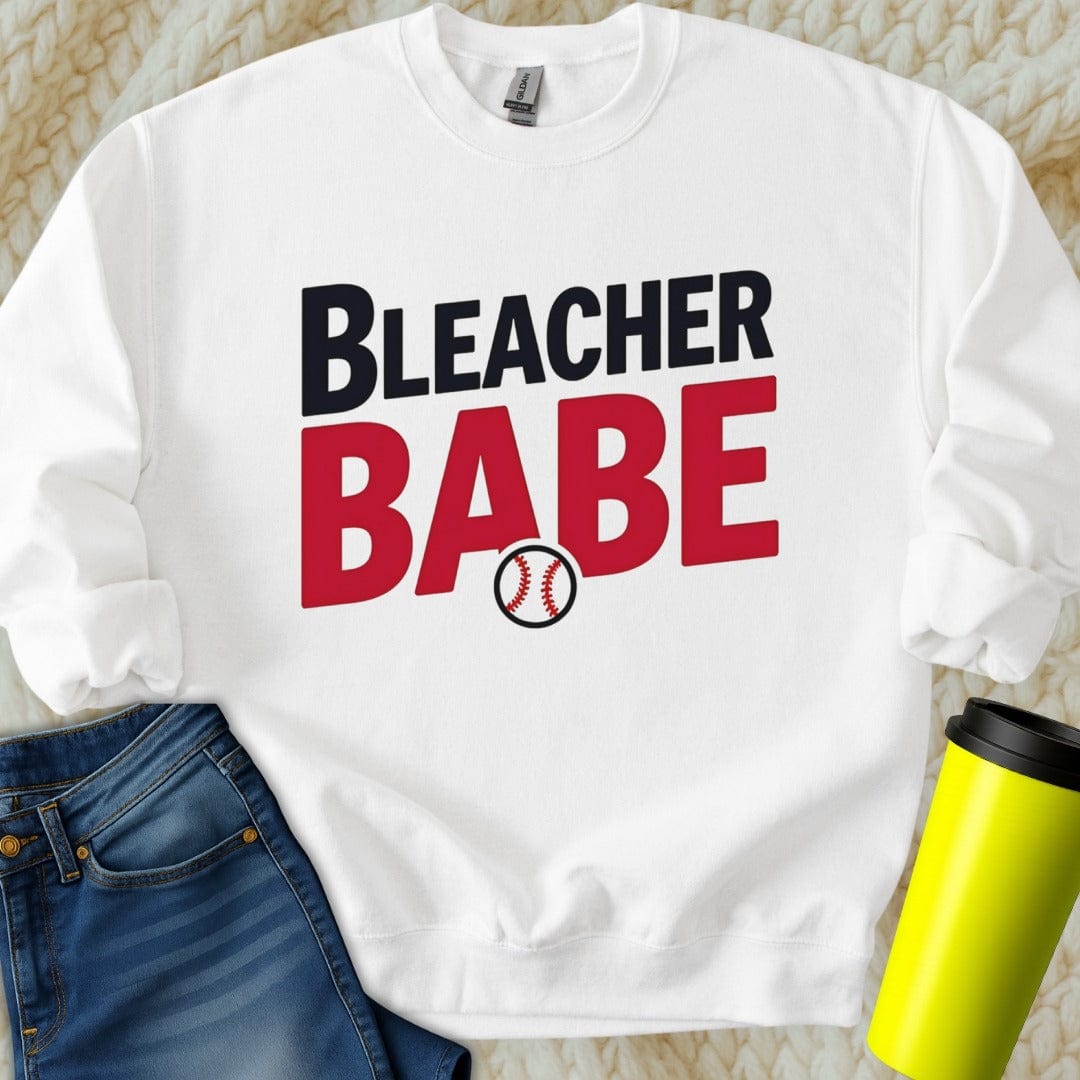 Printify Sweatshirt S / White Bleacher Babe Sweatshirt