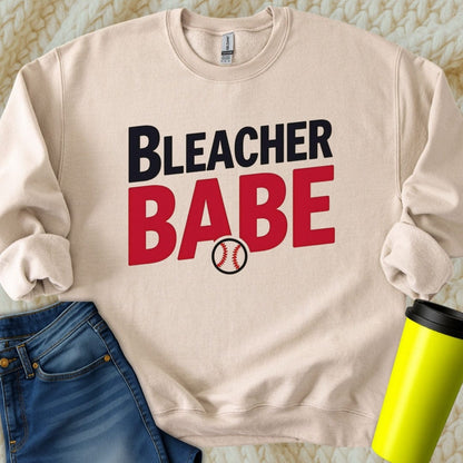 Printify Sweatshirt S / Sand Bleacher Babe Sweatshirt
