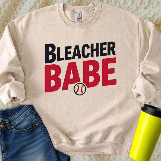 Printify Sweatshirt S / Sand Bleacher Babe Sweatshirt