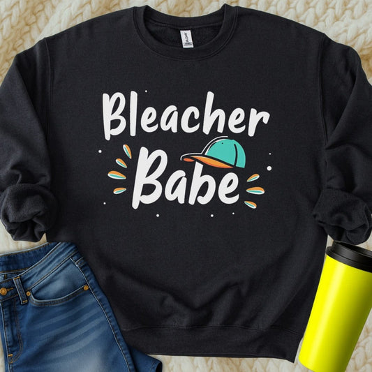 Printify Sweatshirt S / Black Bleacher Babe Sweatshirt