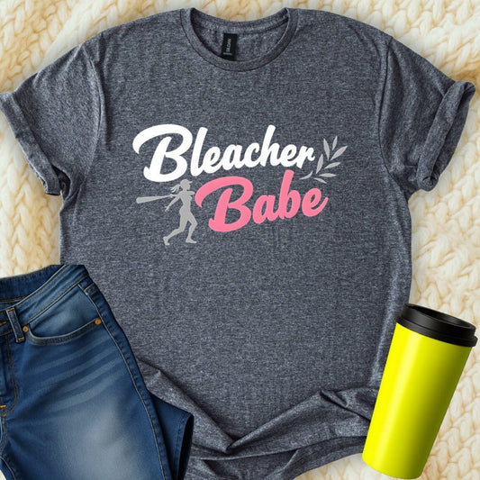 Printify T-Shirt Dark Heather / S Bleacher Babe T-Shirt