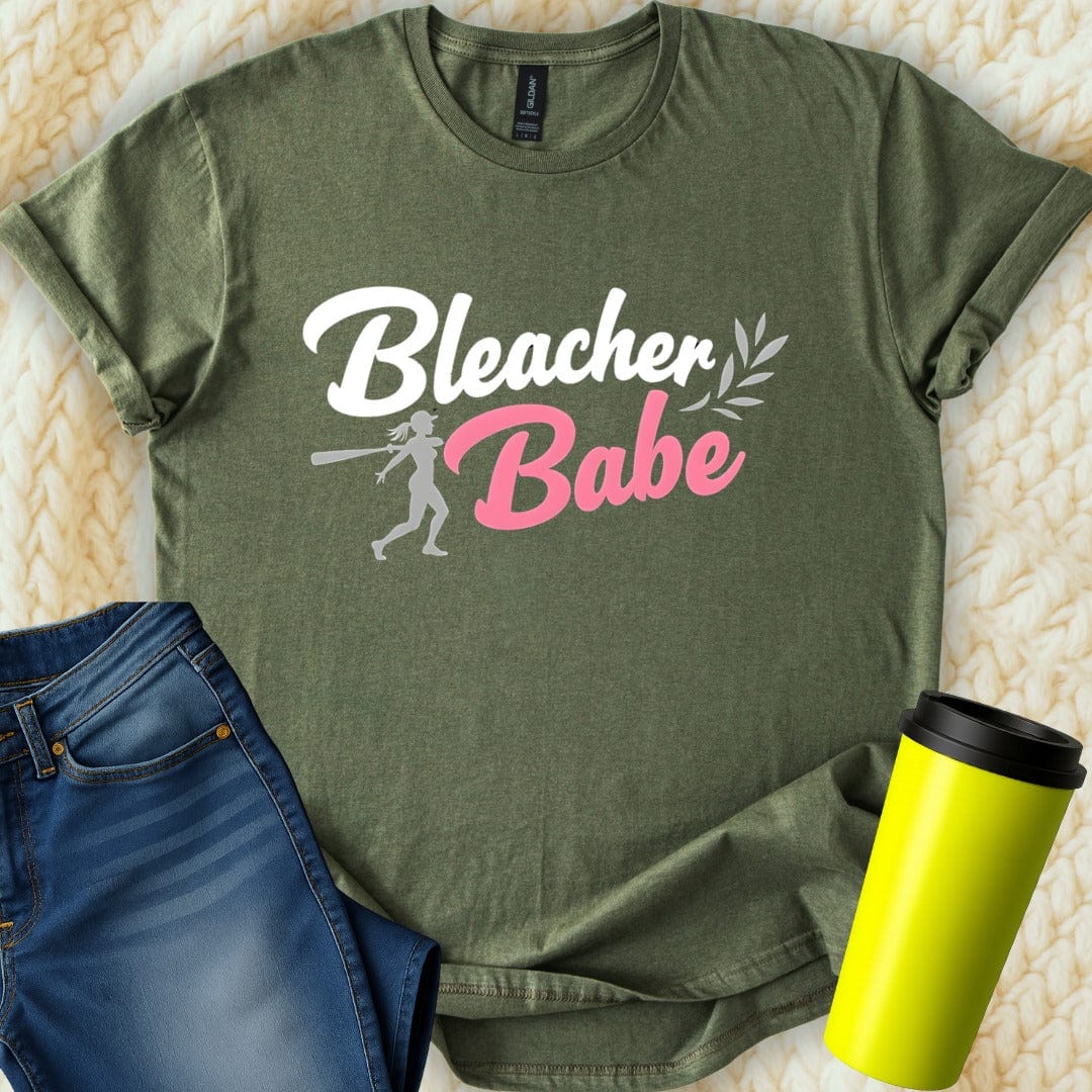 Printify T-Shirt Military Green / S Bleacher Babe T-Shirt