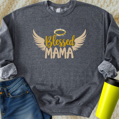 Printify Sweatshirt Blessed Mama Sweatshirt