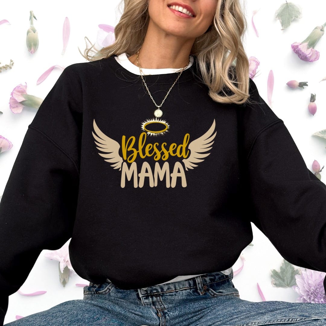 Printify Sweatshirt Blessed Mama Sweatshirt