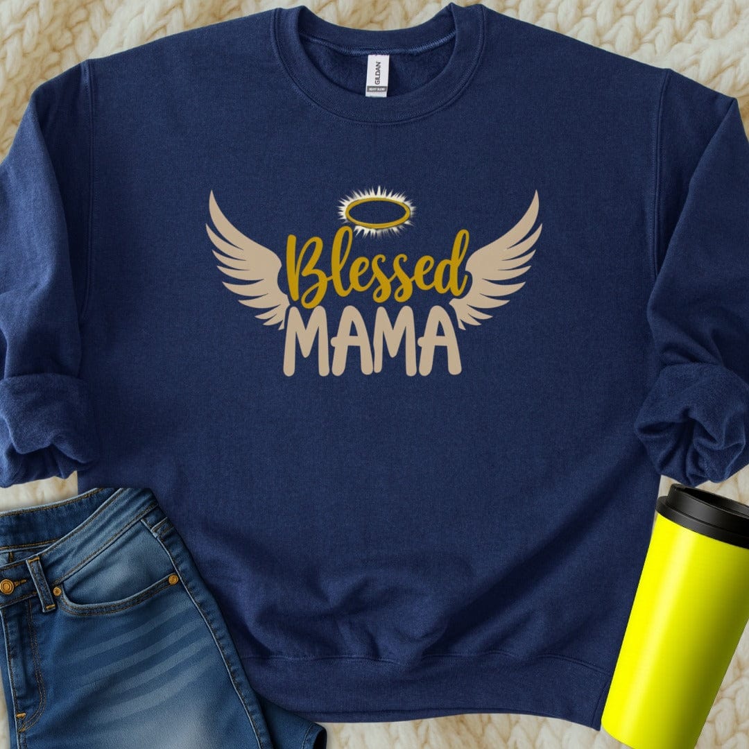 Printify Sweatshirt Blessed Mama Sweatshirt