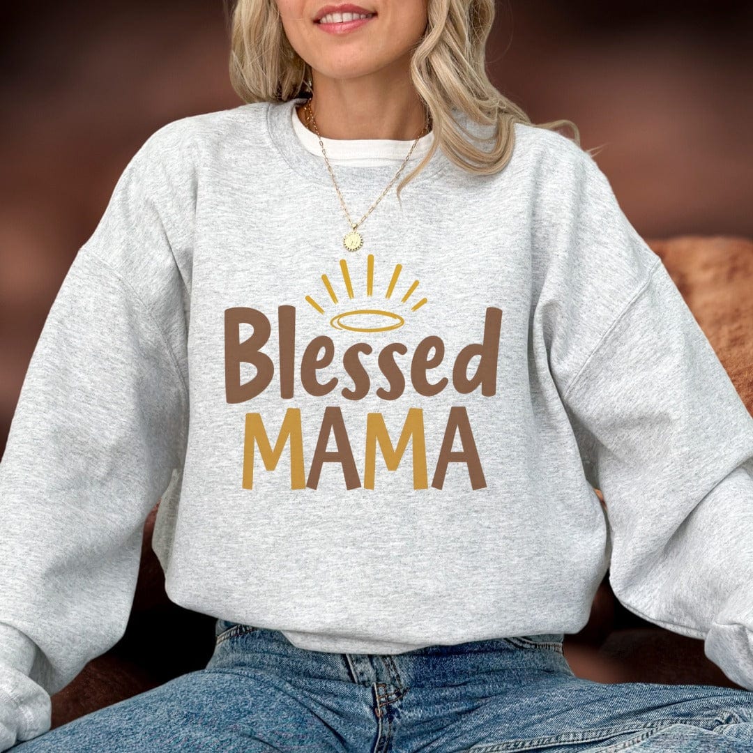 Printify Sweatshirt Blessed Mama Sweatshirt