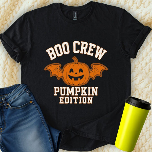 MyDesigns T-Shirt S / Black Boo Crew Pumpkin T-Shirt