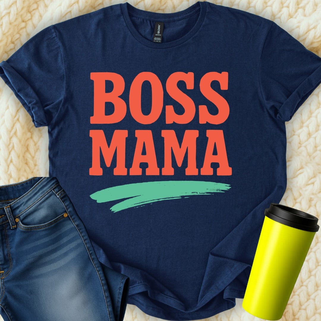 MyDesigns T-Shirt S / Navy Boss Mama T-Shirt