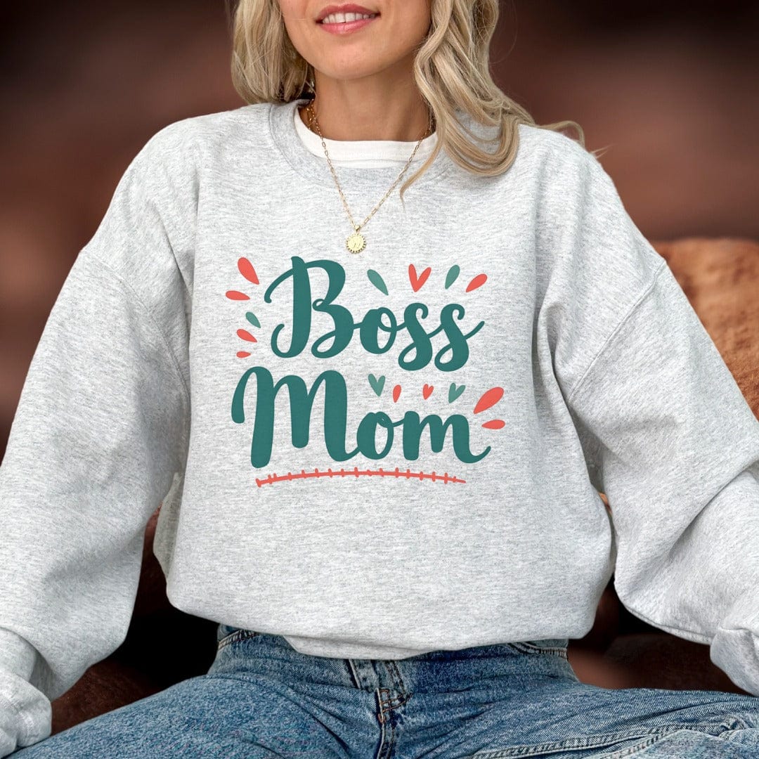 Printify Sweatshirt Boss Mom Sweatshirt
