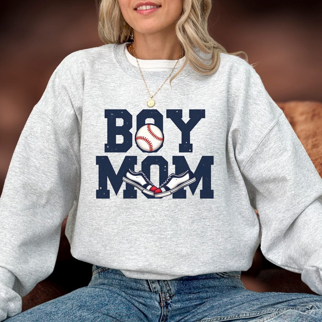 Printify Sweatshirt Boy Mom Sweatshirt