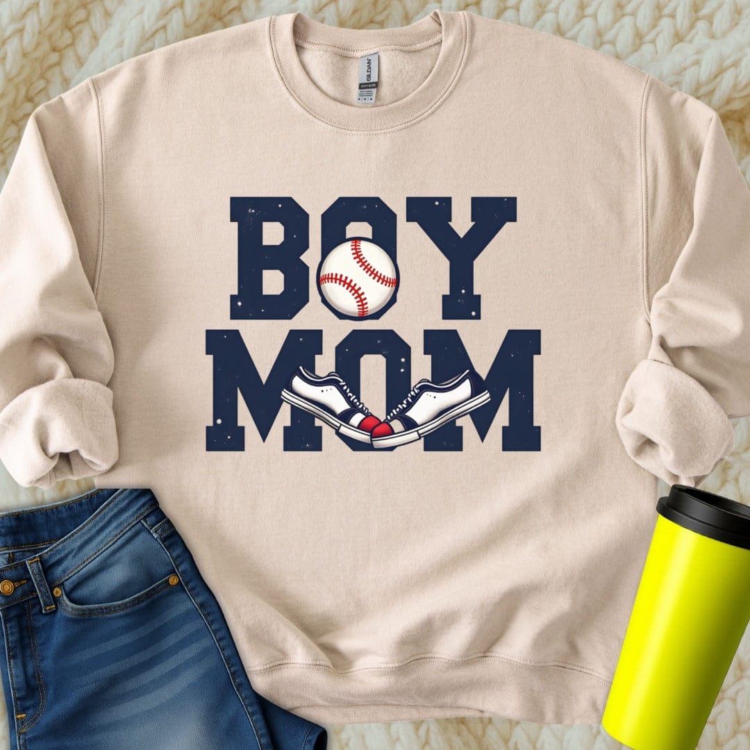 Printify Sweatshirt S / Sand Boy Mom Sweatshirt