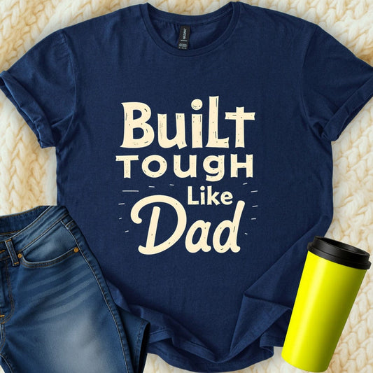 Printify T-Shirt Navy / S Build Tough like Dad T-Shirt