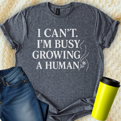 The Off Base T-Shirt S / Dark Heather Busy Growing A Human T-Shirt