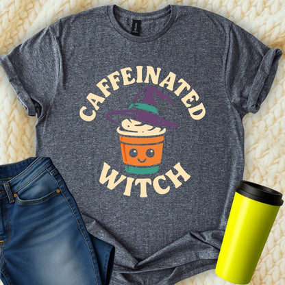 MyDesigns T-Shirt S / Dark Heather Caffeinated Witch T-Shirt