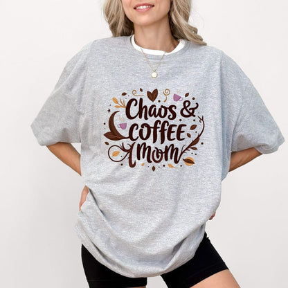 Printify T-Shirt Chaos & Coffee Mom T-Shirt