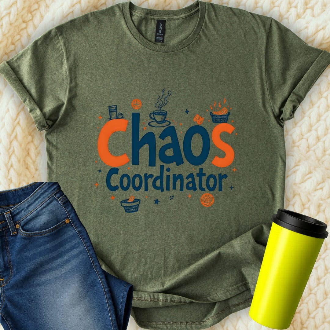 Printify T-Shirt Military Green / S Chaos Coordinator T-Shirt